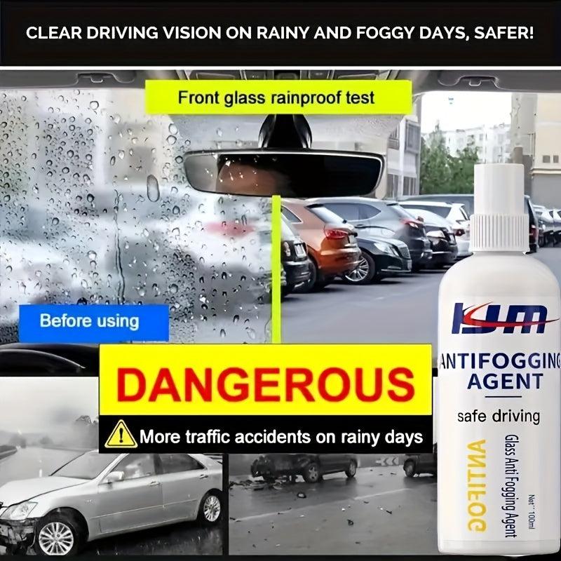 2pcs 100ml Car Anti-fog Agent for Windshield & Mirror - Clear Sight