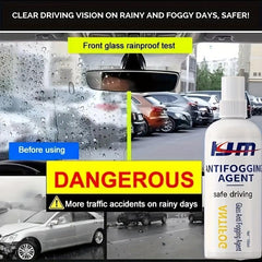 2pcs 100ml Car Anti-fog Agent for Windshield & Mirror - Clear Sight