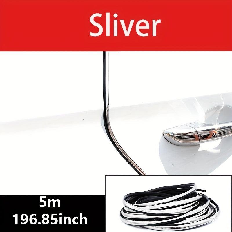 Car Door Edge Scratch Protector Strips Anti Collision PVC Electroplating