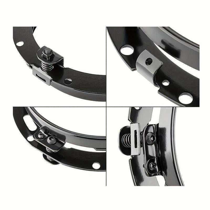 17 LED Headlight Round Ring Headlight Mount Lamp Holder Brackets