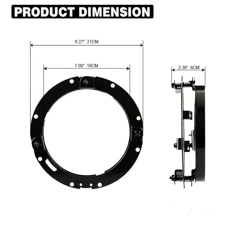 17 LED Headlight Round Ring Headlight Mount Lamp Holder Brackets