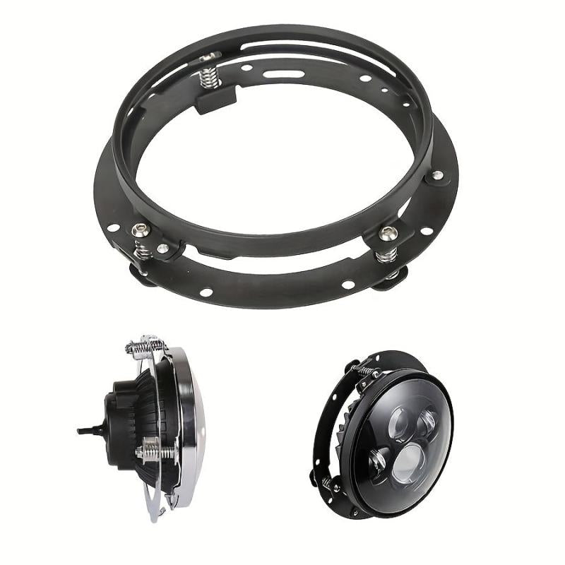 17 LED Headlight Round Ring Headlight Mount Lamp Holder Brackets
