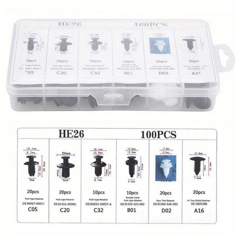 Auto Fastener Clip Mixed Car Body Push Retainer Pin Rivet Bumper Door Trim Panel