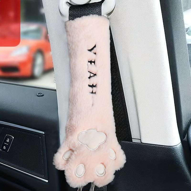 Universal Car Shoulder Strap Seat Belt Cushion Cover Cat Claw Plush