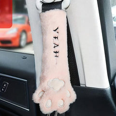 Universal Car Shoulder Strap Seat Belt Cushion Cover Cat Claw Plush