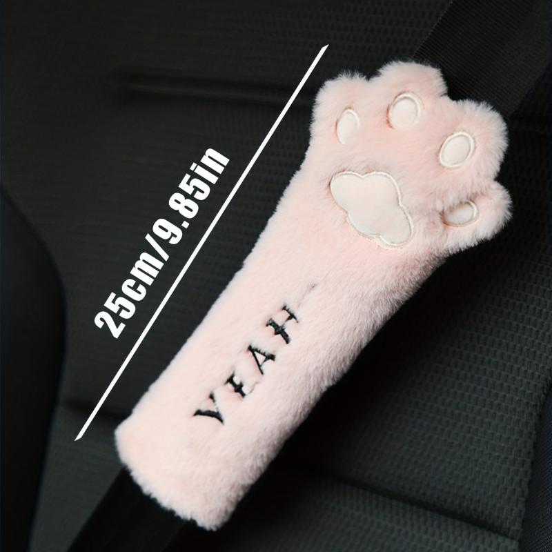 Universal Car Shoulder Strap Seat Belt Cushion Cover Cat Claw Plush
