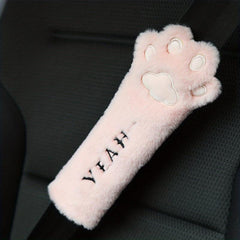 Universal Car Shoulder Strap Seat Belt Cushion Cover Cat Claw Plush