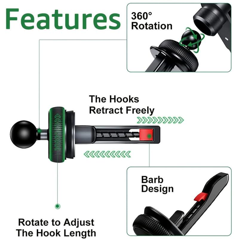 Magnetic Car Phone Holder for Air Vent 17MM Ball Head
