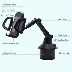 Car Cup Holder Phone Mount for Easy Navigation