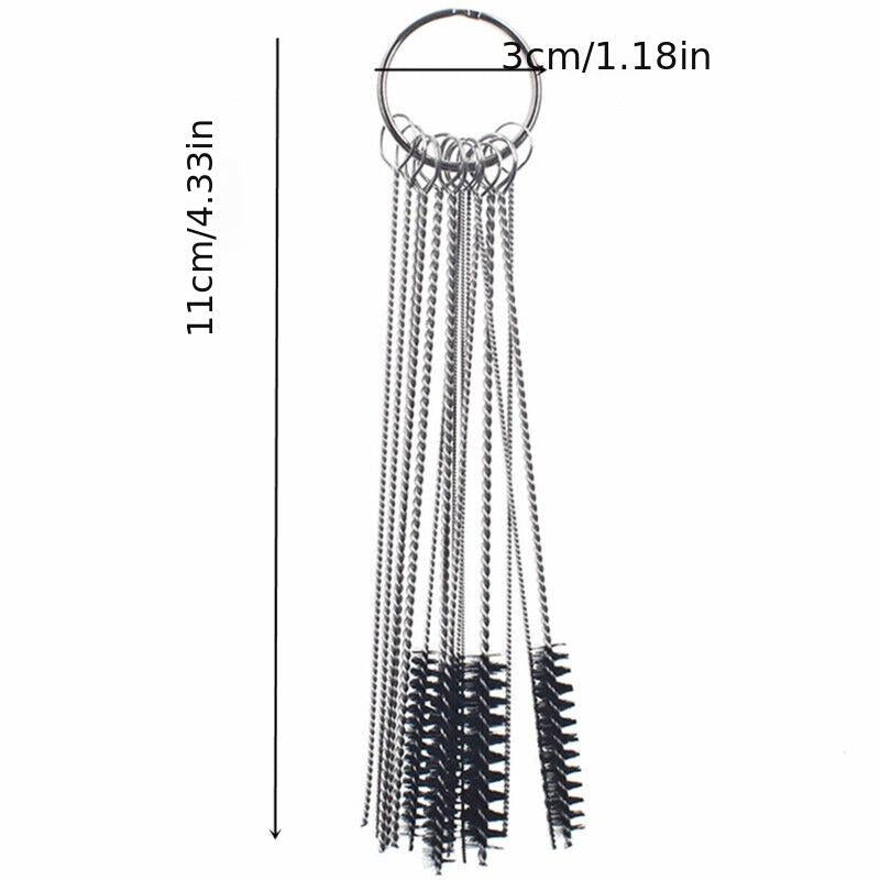 15pc Carburetor Cleaning Brush Set - 10 Needles, 5 Brushes - Automotive Tool