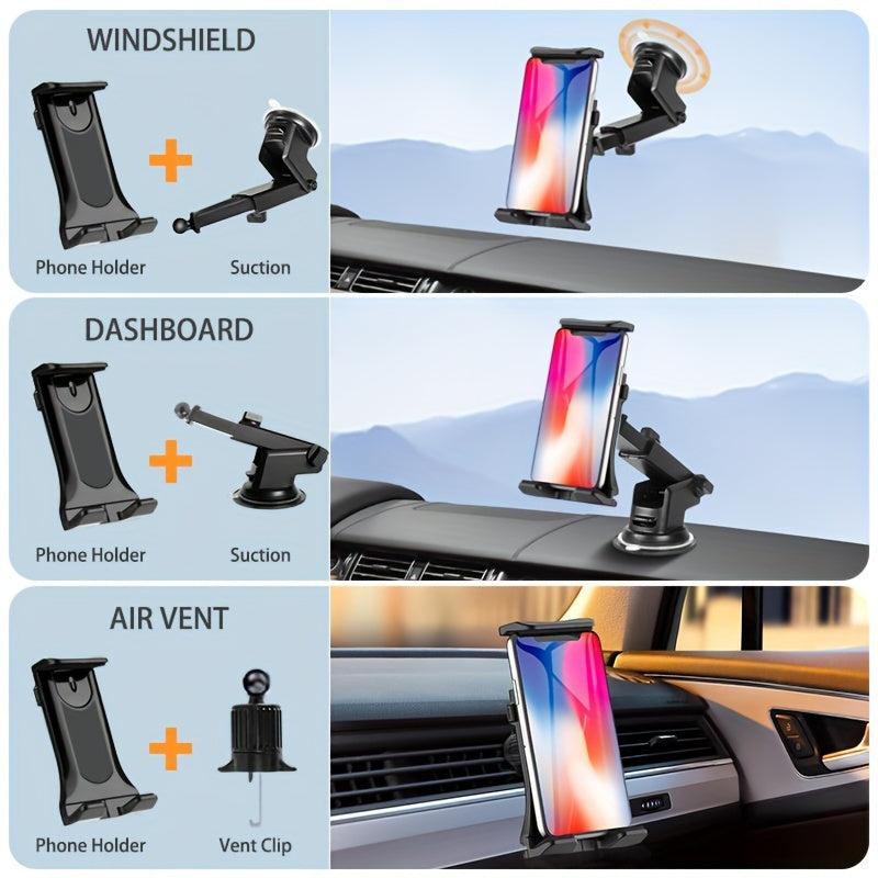 3-In-1 Tablet Holder Phone Mount For Car