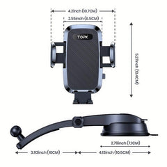 Universal Car Phone Mount 2 IN 1 Handsfree Stand Phone Holder For Car