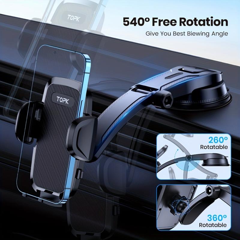 Universal Car Phone Mount 2 IN 1 Handsfree Stand Phone Holder For Car