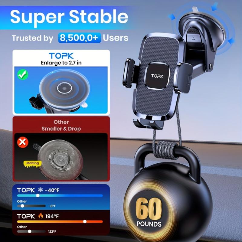 Universal Car Phone Holder Mount For Windshield Dashboard Air Vent