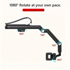 360 Rotating Car Sun Visor Phone Holder Telescopic Rearview Mirror