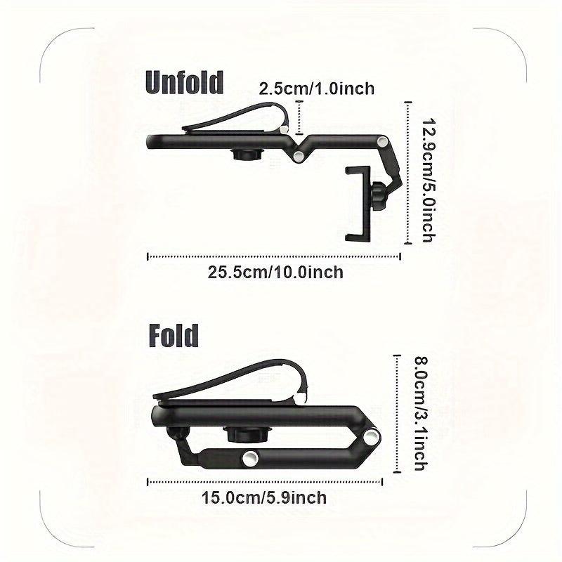 360 Rotating Car Sun Visor Phone Holder Telescopic Rearview Mirror