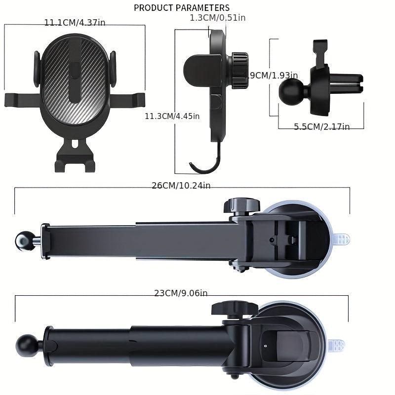 Telescopic Car Phone Holder Sucker for Secure Mounting on Any Car