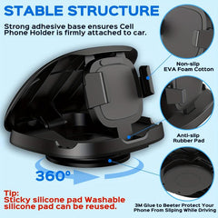360 Rotating Car Phone Mount For iPhone & Android - Secure Your Phone In Style