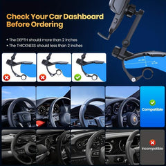 Dashboard Car Phone Holder 360u00b0 Adjustable Mount Anti-slip Clip for Smartphone