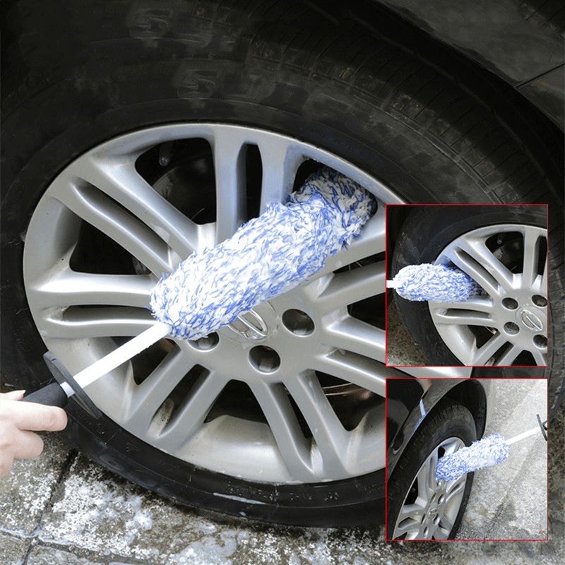 Microfiber Car Wash Brush for Wheels with Soft Handle
