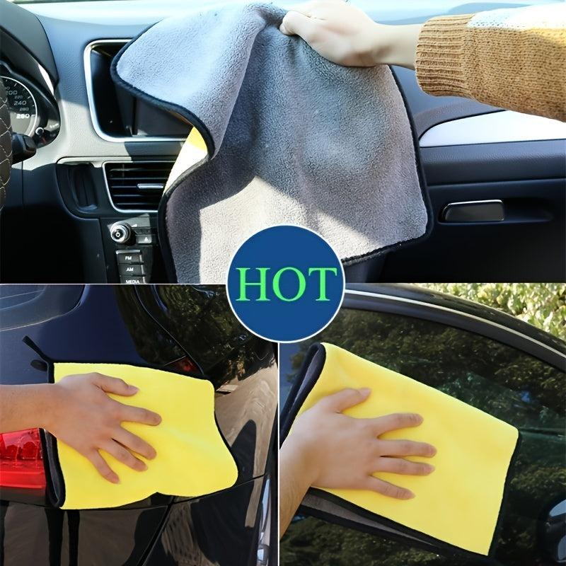 Car Coral Fleece Microfiber Cleaning Towel 3pcs 5pcs Detailing Cloth