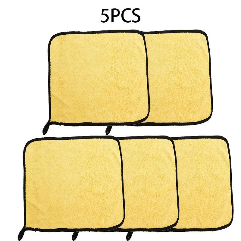 Car Coral Fleece Microfiber Cleaning Towel 3pcs 5pcs Detailing Cloth