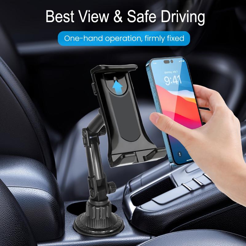 2-in-1 Car Cup Holder Mount for Phone & Tablet