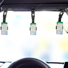 360 Rotating Car Sun Visor Phone Holder Telescopic Clip Bracket