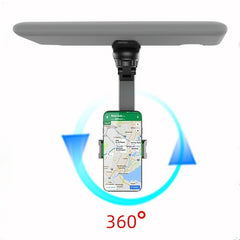 360 Rotating Car Sun Visor Phone Holder Telescopic Clip Bracket