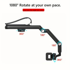 360 Rotating Car Sun Visor Phone Holder Telescopic Clip Bracket