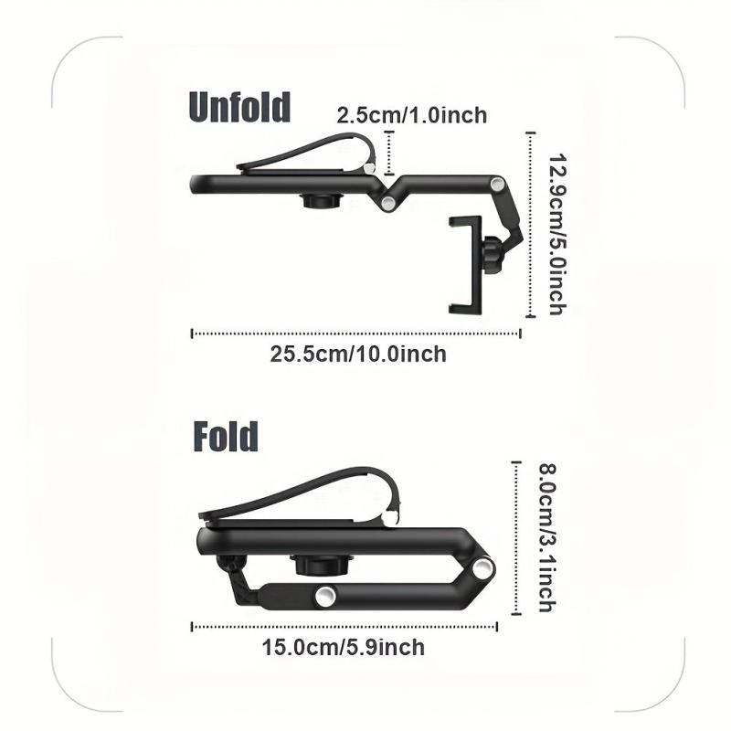 360 Rotating Car Sun Visor Phone Holder Telescopic Clip Bracket