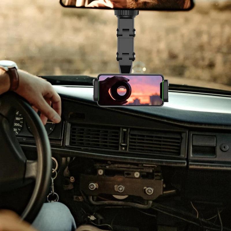 Rearview Mirror Phone Holder For Car Universal 360 Degrees Rotating
