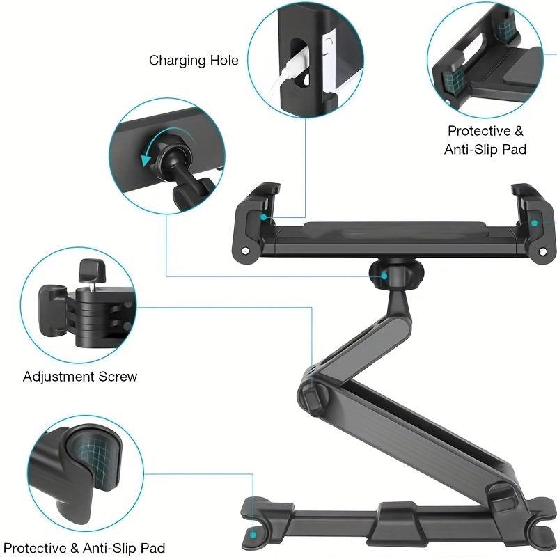 Car Tablet Holder Headrest Tablet Mount Adjustable Stand Cradle