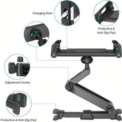 Car Tablet Holder Headrest Tablet Mount Adjustable Stand Cradle