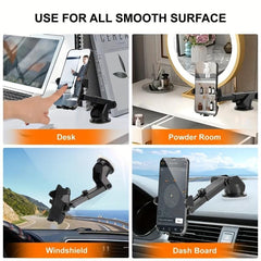 360 Rotation Telescopic Arm Car Phone Holder