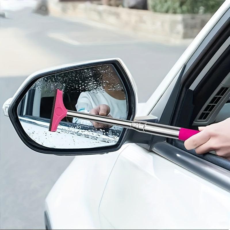 Car Rearview Mirror Wiper Retractable Glass Squeegee