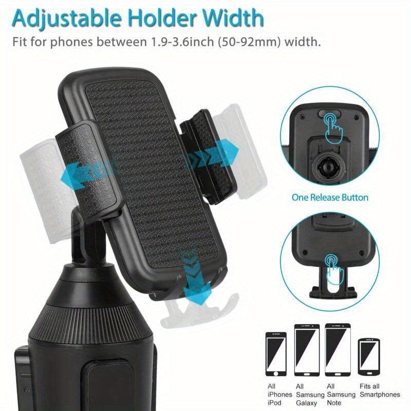 360 Adjustable Car Cup Holder Phone Mount GPS Bracket