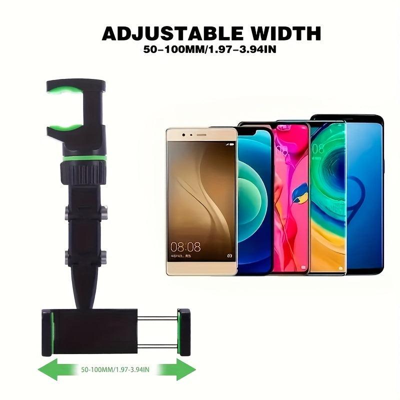 Car Rearview Mirror Phone Holder for Rear Row Headrest