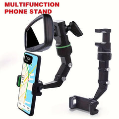 Car Rearview Mirror Phone Holder for Rear Row Headrest