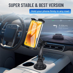 Adjustable Cup Holder Tablet & Phone Mount for Car