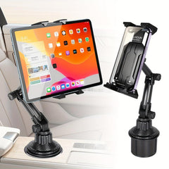 Adjustable Cup Holder Tablet & Phone Mount for Car