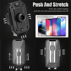 Car Suction Cup Phone Mount Upgraded Power Adjustable Phone Holder