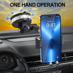 Car Suction Cup Phone Mount Upgraded Power Adjustable Phone Holder