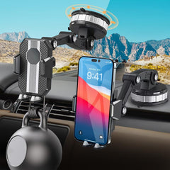Car Suction Cup Phone Mount Upgraded Power Adjustable Phone Holder