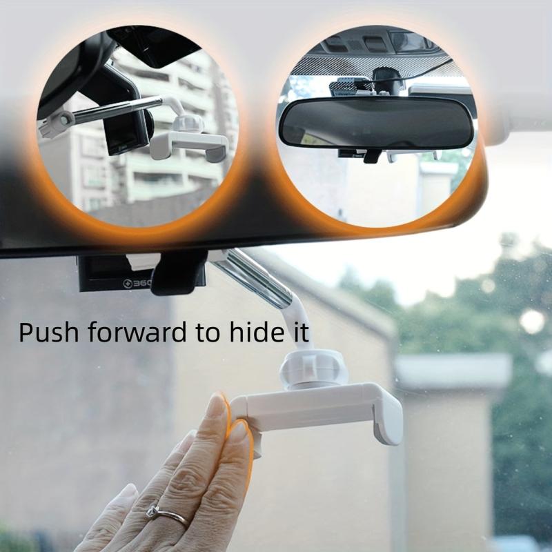 360u00b0 Rearview Mirror Navigation Bracket, Driving Recorder Fixed Clip