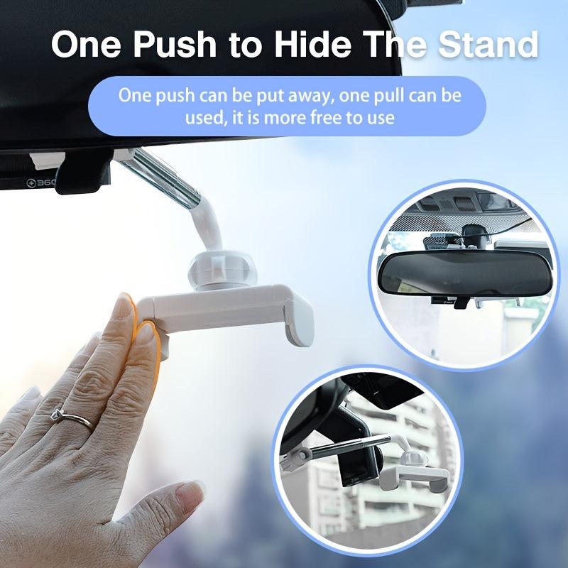 Car Phone Holder Rearview Mirror CellPhone Holder 360 GPS Smartphone Stand