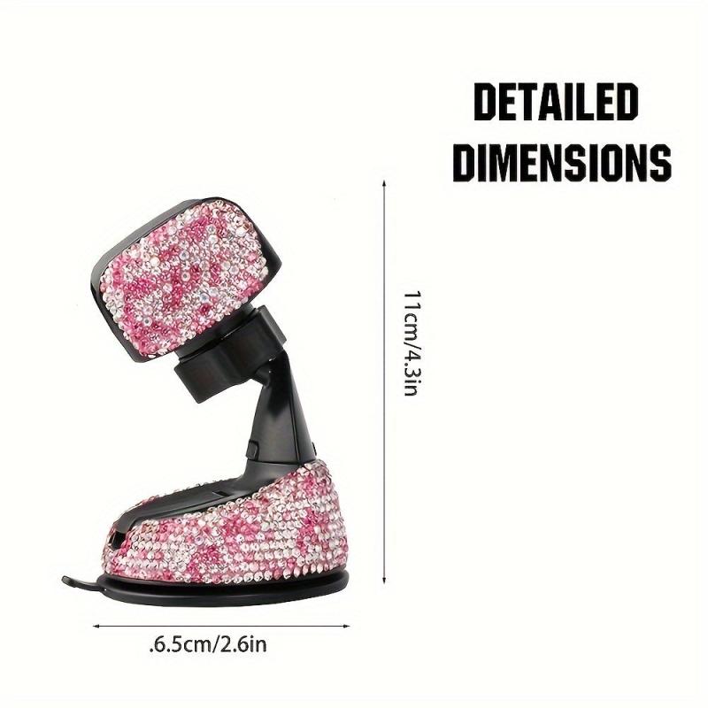 Diamond Embedded 360u00b0 Stand Phone Holder Multicolored Options