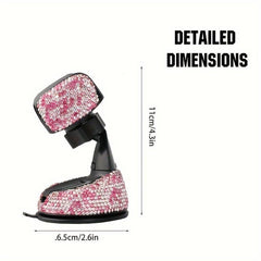 Diamond Embedded 360u00b0 Stand Phone Holder Multicolored Options