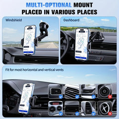 Car Phone Holder Mount Powerful Suction For Car Dashboard Windshield Air Vent