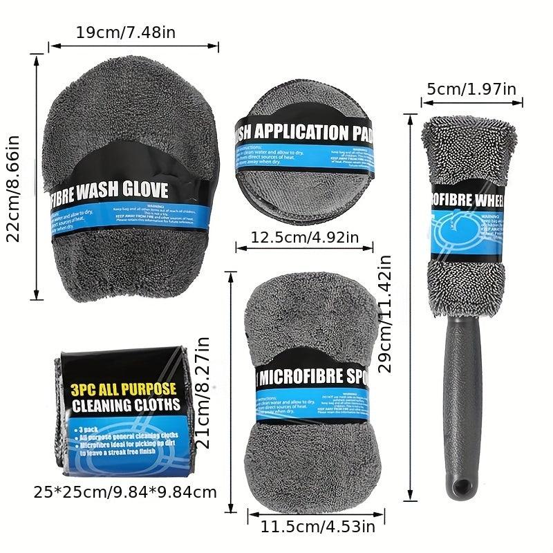 Car Cleaning 9 Sponge Towel Set Beauty Set Car Cleaning Tool Set